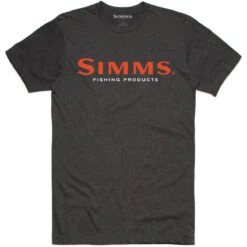 Men's Simms Logo T-Shirt -Patagonia Shop 12803 086 P 1 Ms Simms Logo Tee Charcoal Heather Front 1
