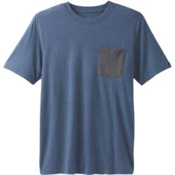 Men's PrAna Pocket T-Shirt 5 Men's PrAna Pocket T-Shirt -Patagonia Shop M1POCK316 DENIMHEATHER ALT 9