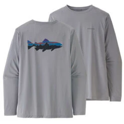 Patagonia Men's Long-Sleeved Cap Cool Daily Fish Graphic Shirt -Patagonia Shop POS WBS22 52147 FTGY
