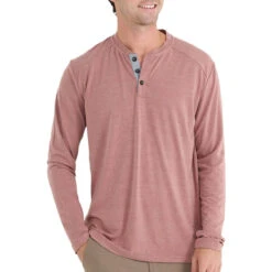 Men's Bamboo Flex Henley -Patagonia Shop flex henley heather brick men top 1