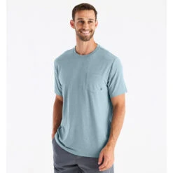 Men's Bamboo Flex Pocket Tee 19 Men's Bamboo Flex Pocket Tee -Patagonia Shop flex pocket tee heather tide men 1