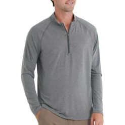 Men's Bamboo Flex Quarter Zip -Patagonia Shop flex quarter zip heather graphite men top 1