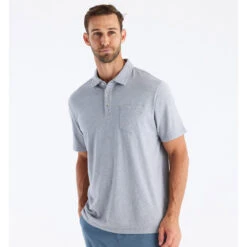 Men's Bamboo Heritage Polo -Patagonia Shop heritage polo light heather grey top 1