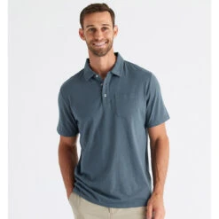 Men's Bamboo Heritage Polo -Patagonia Shop heritage polo slate blue men 1