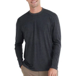Men's Bamboo Midweight Long Sleeve -Patagonia Shop midweight long sleeve heather black men top 1